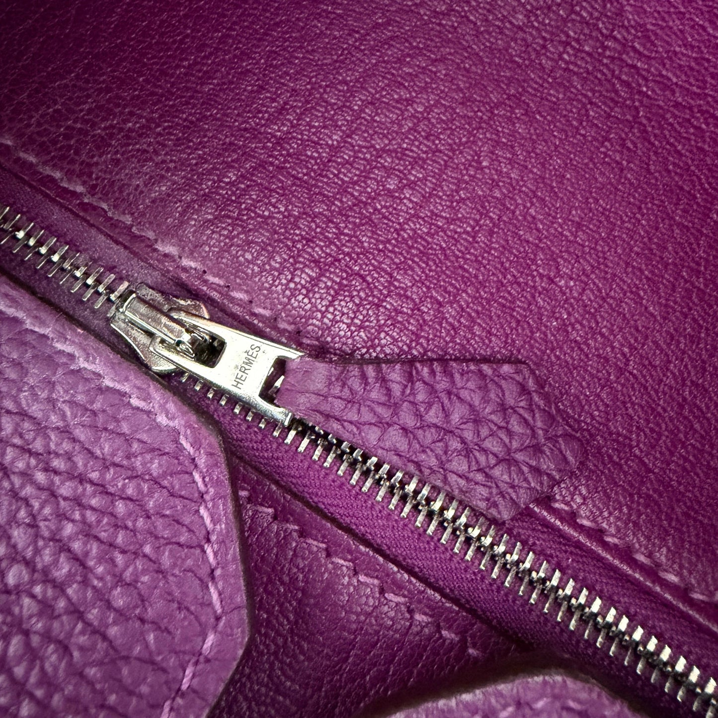 Hermès Birkin Bag 35 Togo Leder lila Palladium Hardware 2014 / gut Hermès