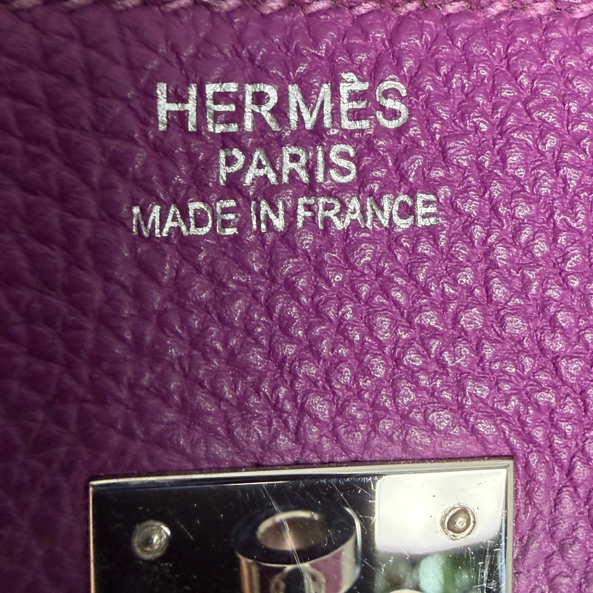 Hermès Birkin Bag 35 Togo Leder lila Palladium Hardware 2014 / gut Hermès