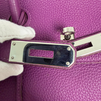 Hermès Birkin Bag 35 Togo Leder lila Palladium Hardware 2014 / gut Hermès