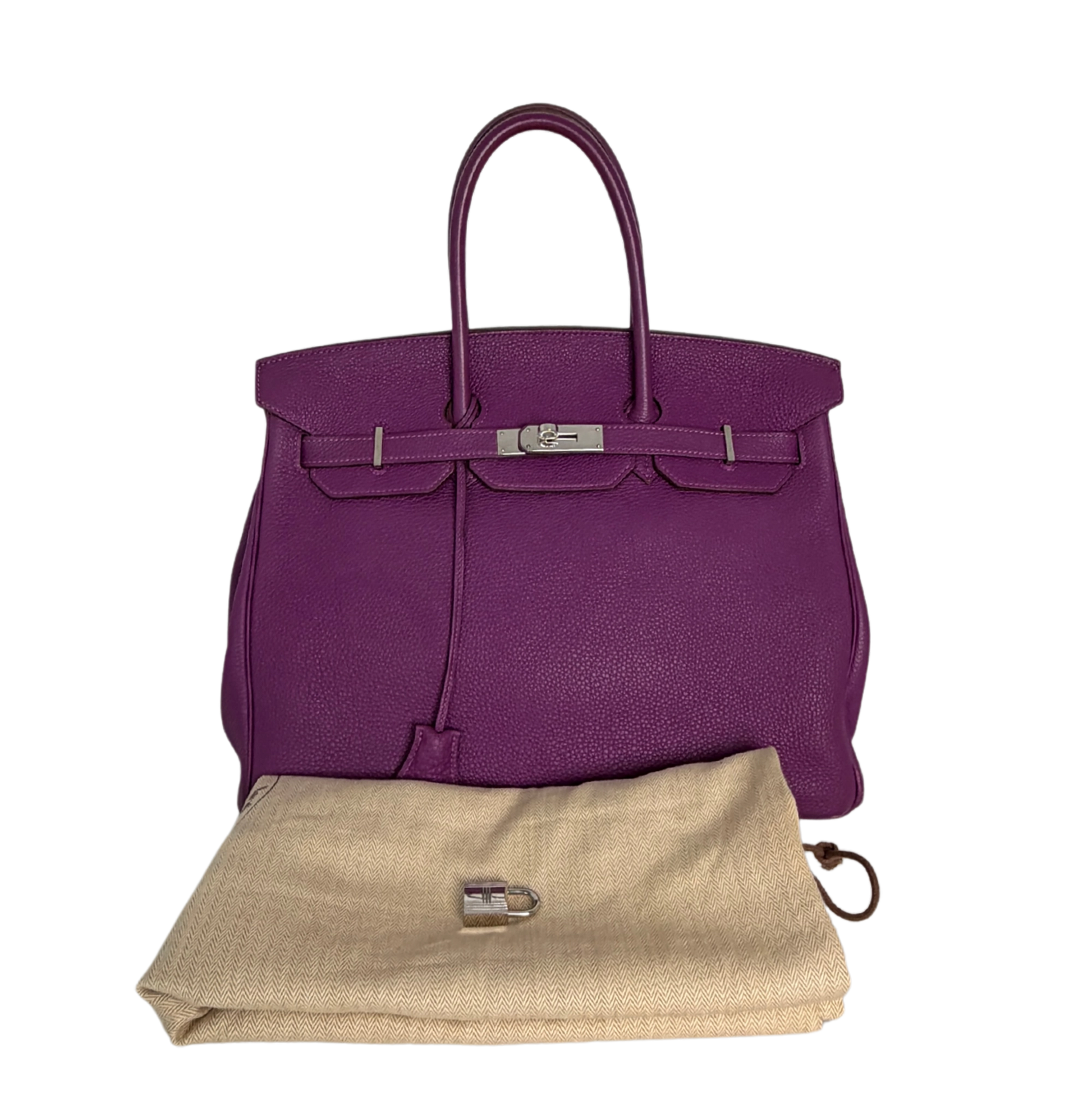 Hermès Birkin Bag 35 Togo Leder lila Palladium Hardware 2014 / gut Hermès