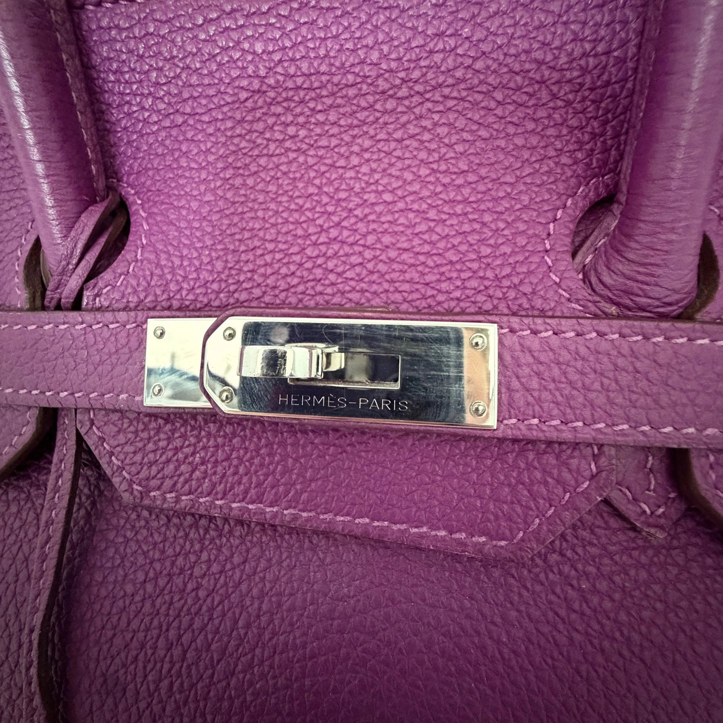 Hermès Birkin Bag 35 Togo Leder lila Palladium Hardware 2014 / gut Hermès