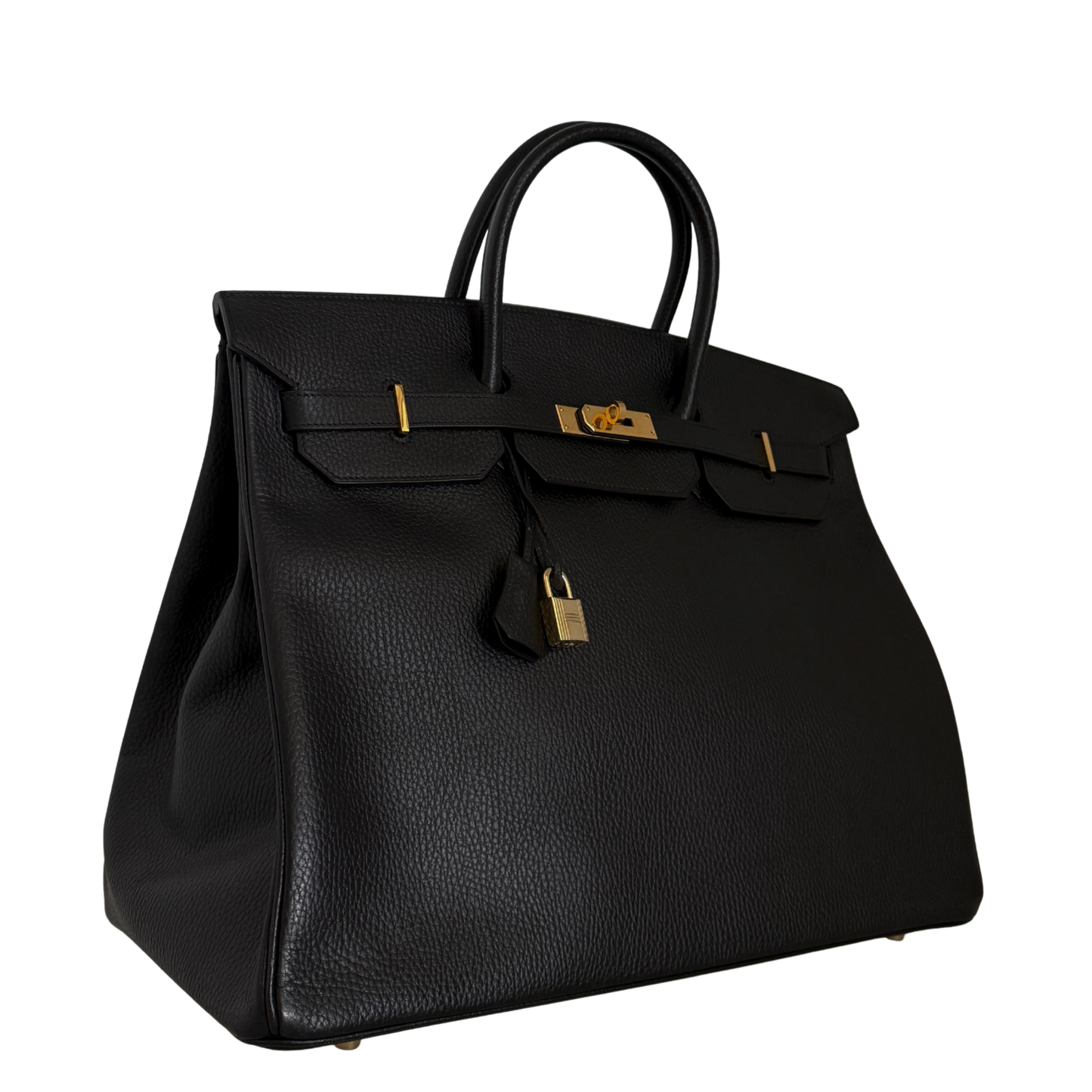 Hermès Birkin Bag 40 Clémence Leder Schwarz Gold Hardware 1998 / sehr gut Hermès