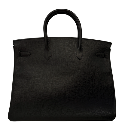 Hermès Birkin Bag 40 Clemence Leder Schwarz Gold Hardware 1998 / sehr gut Hermès