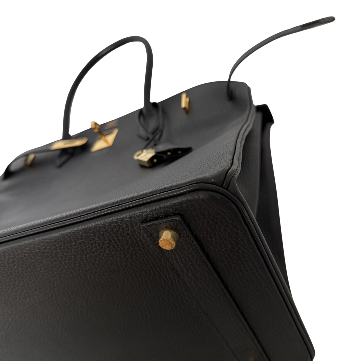 Hermès Birkin Bag 40 Clemence Leder Schwarz Gold Hardware 1998 / sehr gut Hermès