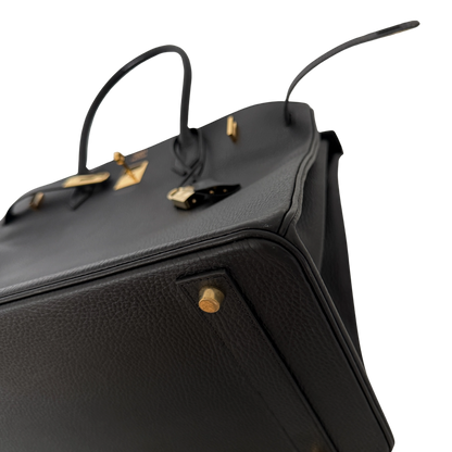 Hermès Birkin Bag 40 Clemence Leder Schwarz Gold Hardware 1998 / sehr gut Hermès