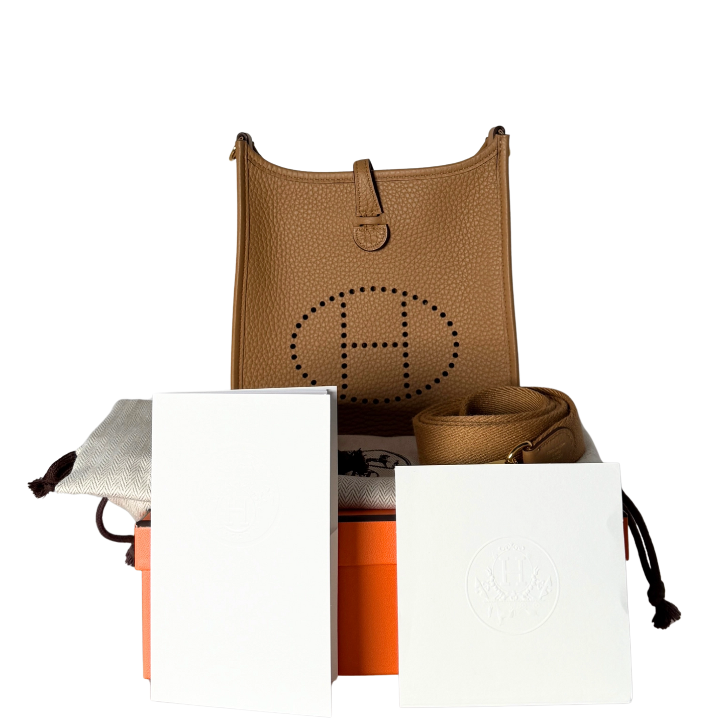 Hermès Evelyne 16 Amazone Taurillon Clemence Biscuit Fullset / neuwertig