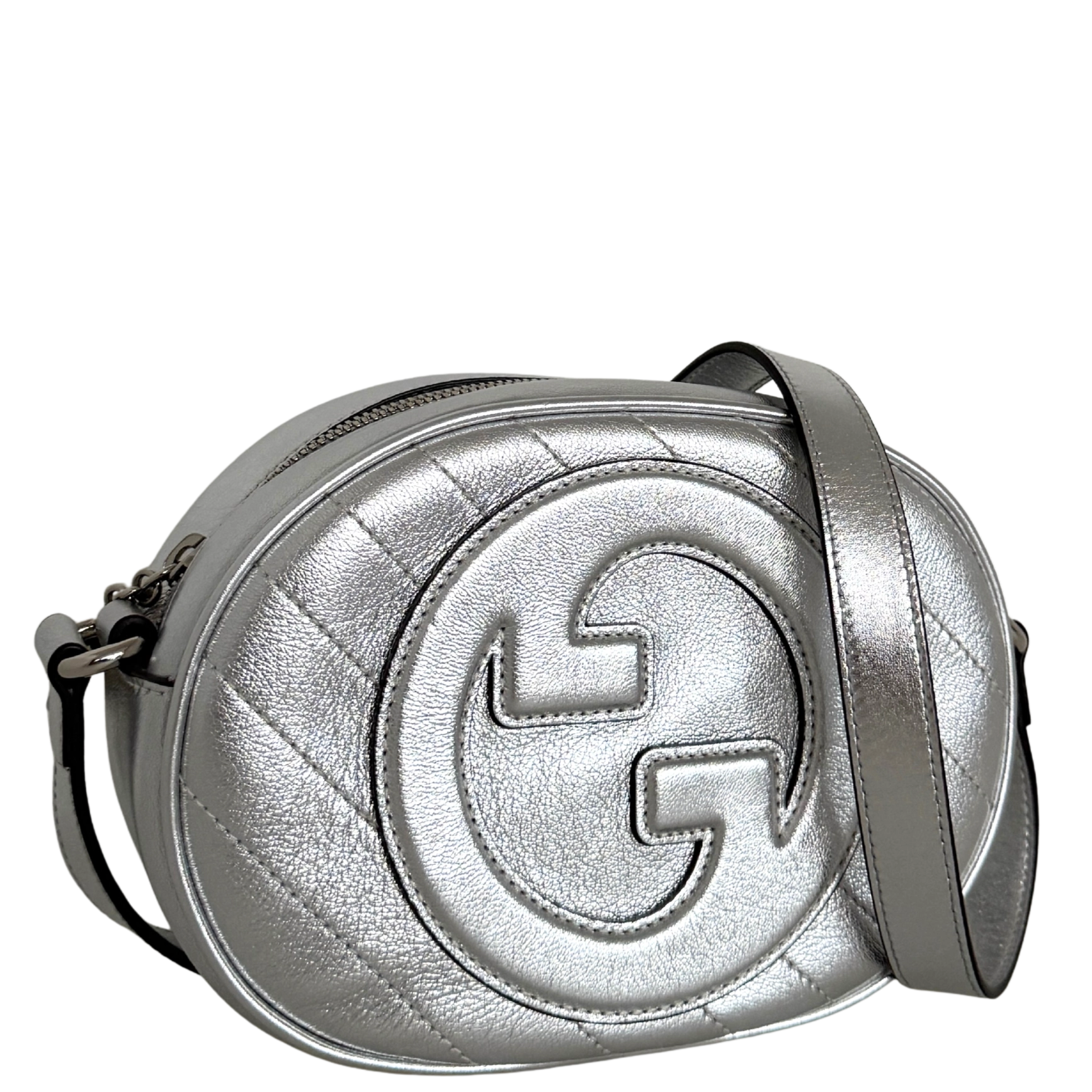 Gucci Blondie Mini Umhängetasche Silber / neuwertig Gucci