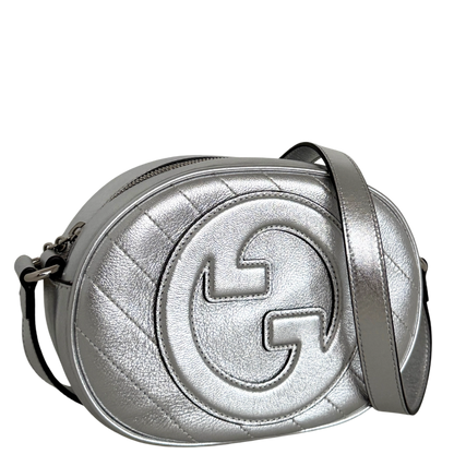 Gucci Blondie Mini Umhängetasche Silber / neuwertig Gucci