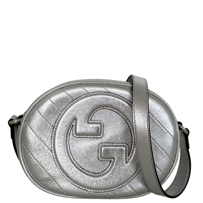 Gucci Blondie Mini Umhängetasche Silber / neuwertig Gucci