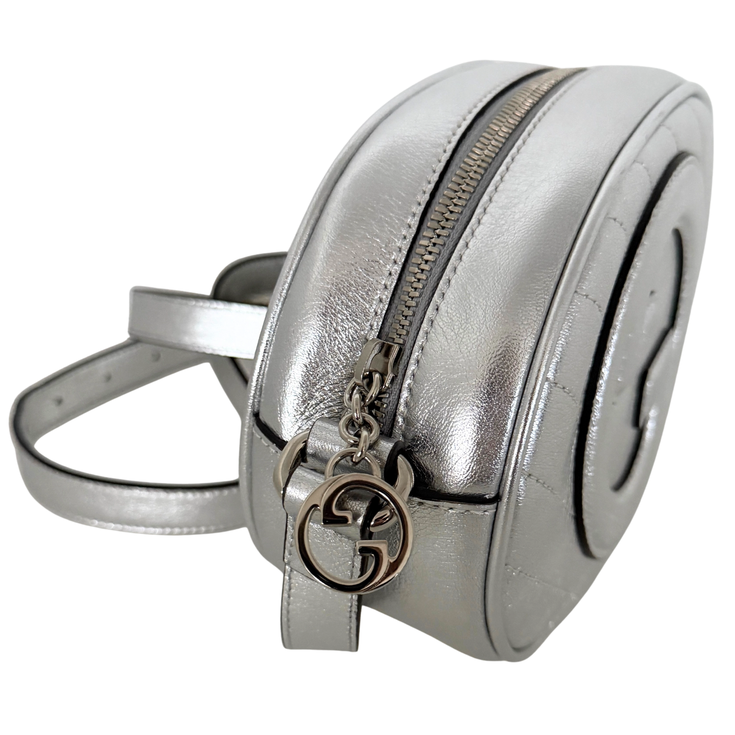 Gucci Blondie Mini Umhängetasche Silber / neuwertig Gucci