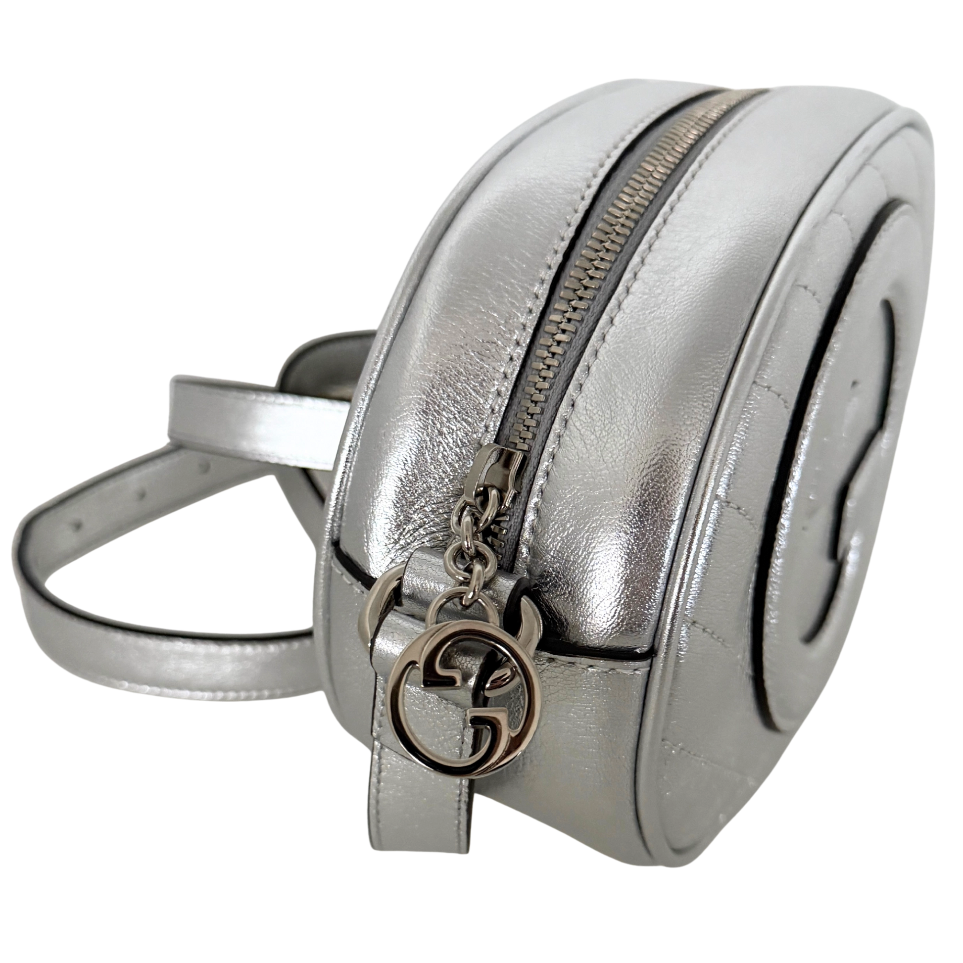 Gucci Blondie Mini Umhängetasche Silber / neuwertig Gucci