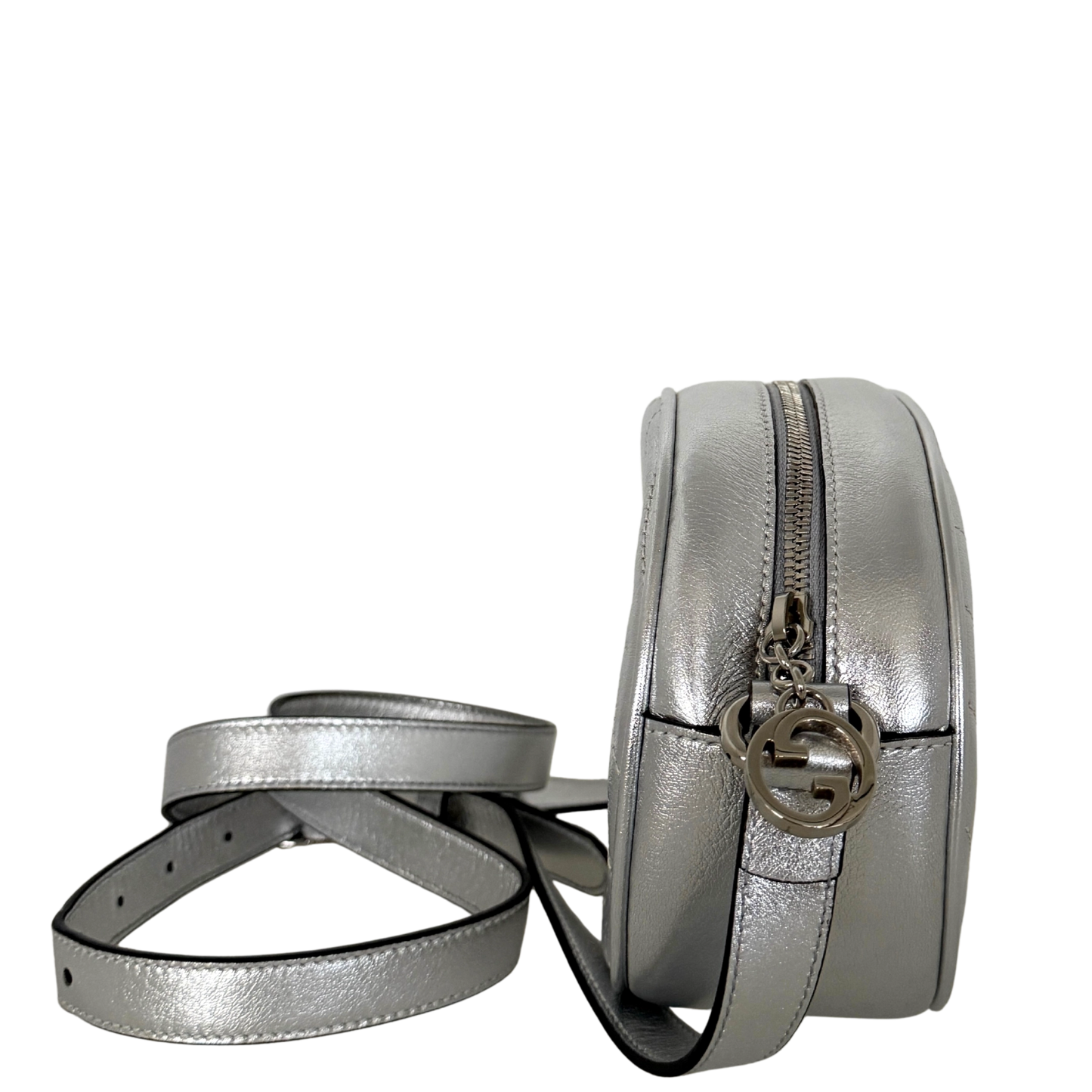 Gucci Blondie Mini Umhängetasche Silber / neuwertig Gucci