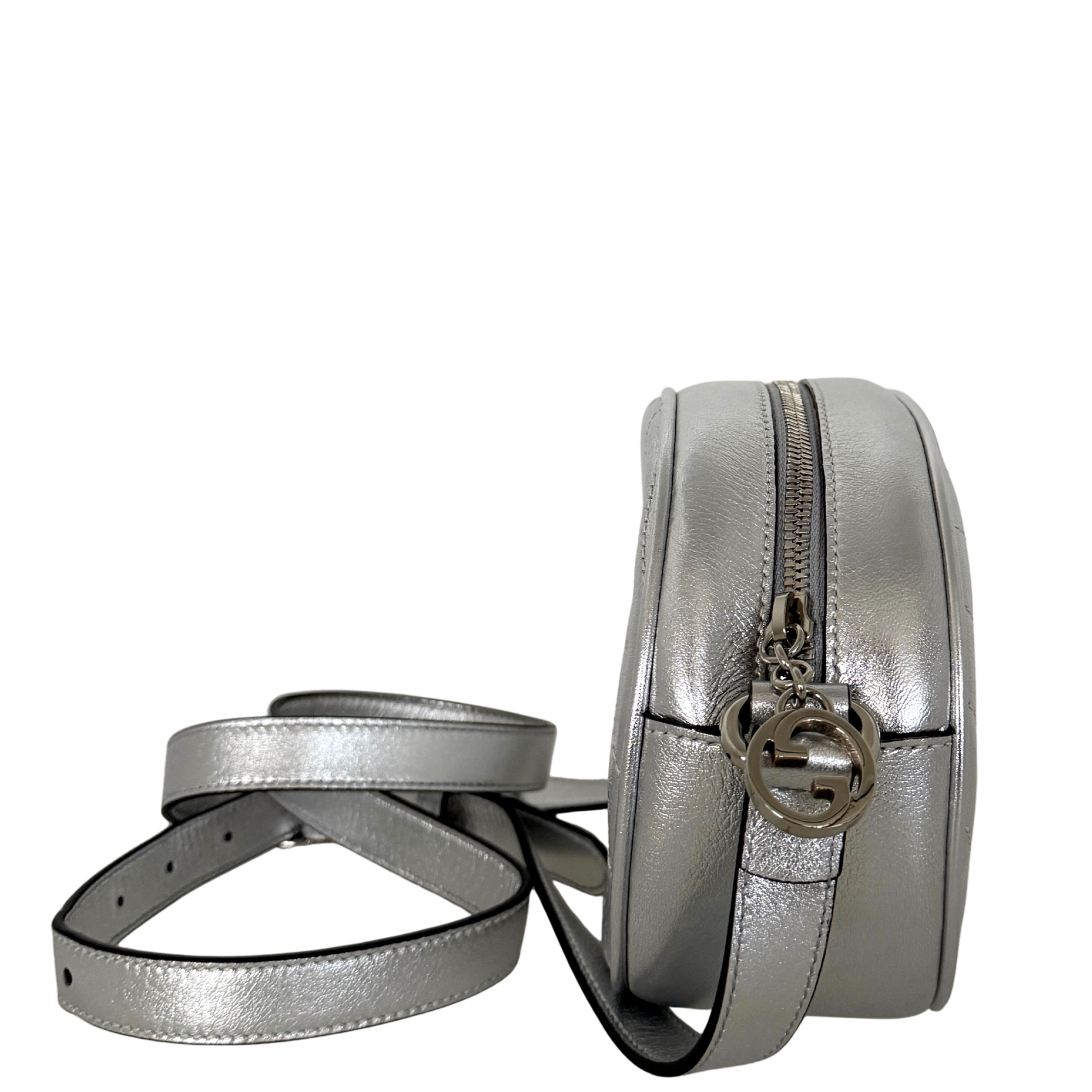 Gucci Blondie Mini Umhängetasche Silber / neuwertig Gucci