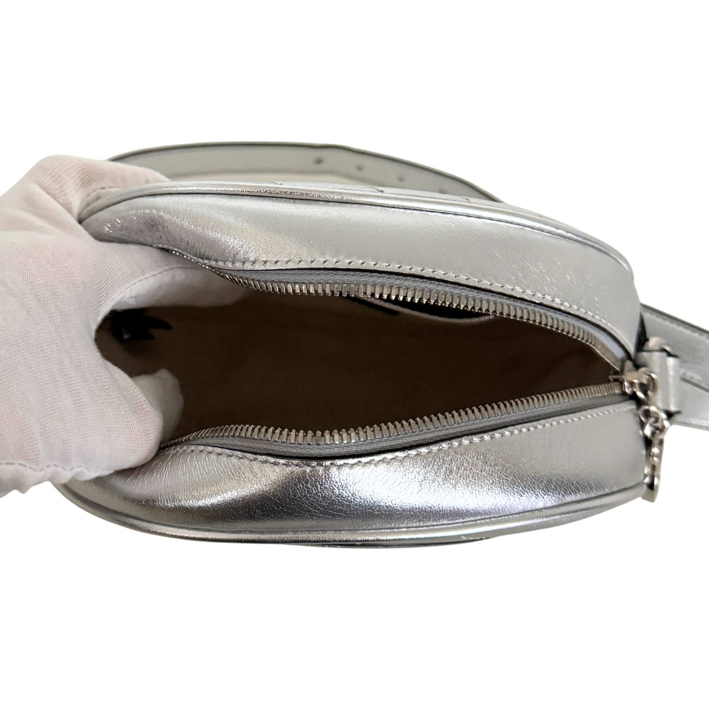 Gucci Blondie Mini Umhängetasche Silber / neuwertig Gucci