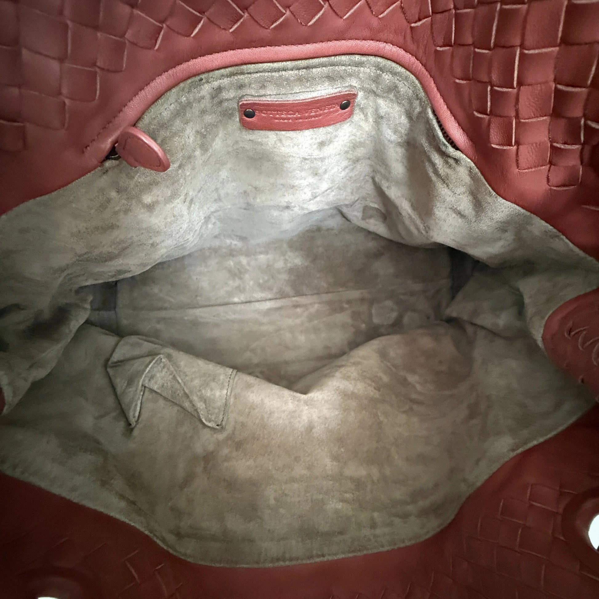 Bottega Veneta Garda Tote Bag Intrecciato Leder Rostrot / gut Bottega Veneta