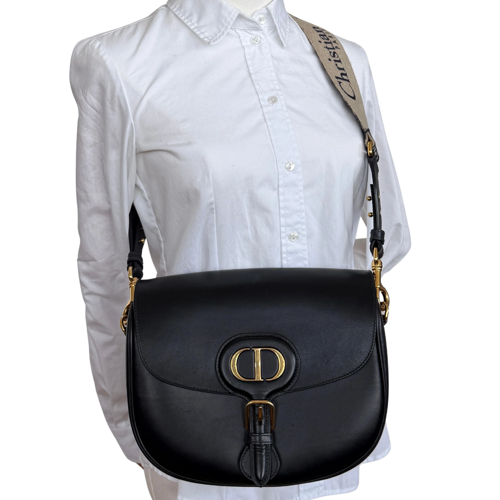 Dior Bobby Tasche Groß Schwarz / sehr gut Dior