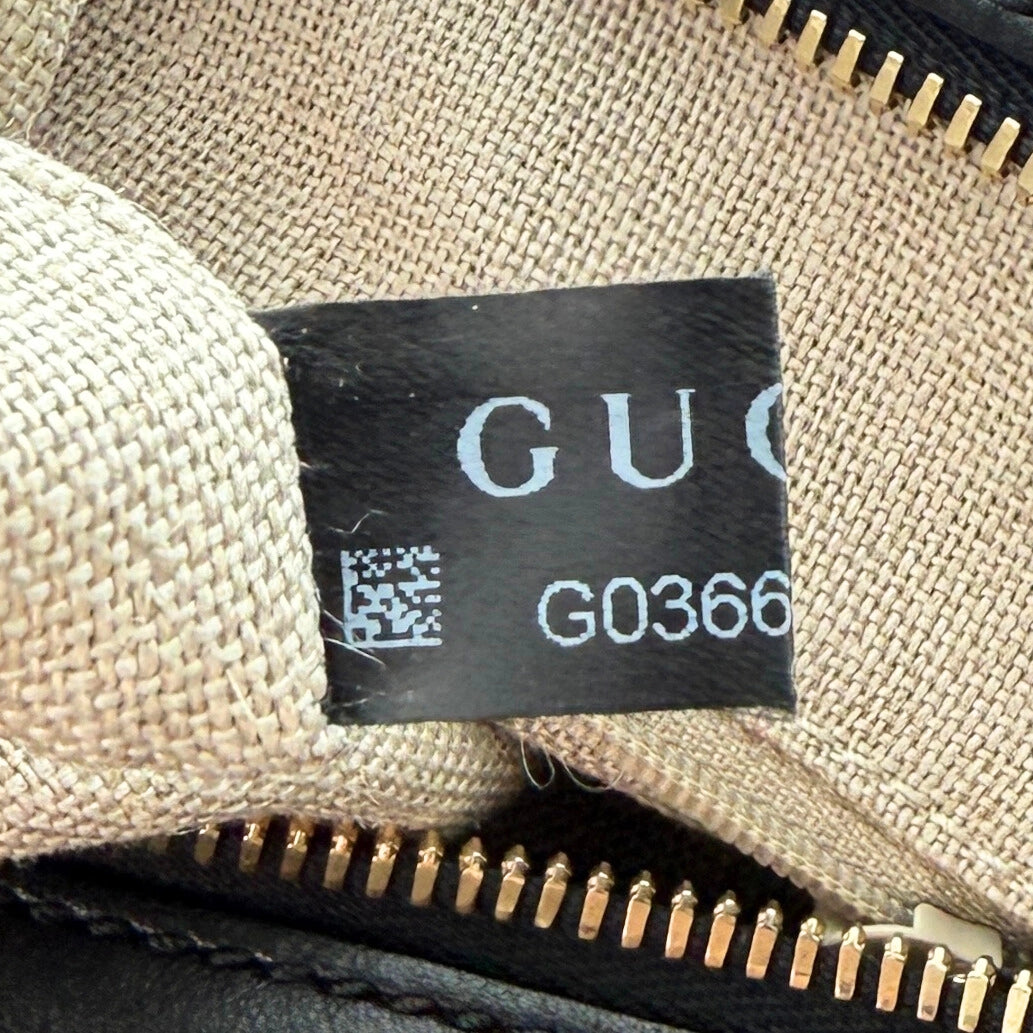 Gucci Microguccissima Boston Bag Schwarz / sehr gut Gucci