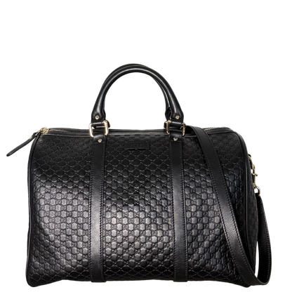 Gucci Microguccissima Boston Bag Schwarz / sehr gut Gucci