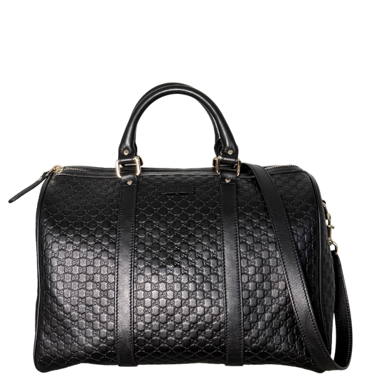 Gucci Microguccissima Boston Bag Schwarz / sehr gut Gucci