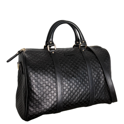 Gucci Microguccissima Boston Bag Schwarz / sehr gut Gucci
