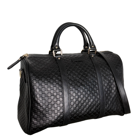 Gucci Microguccissima Boston Bag Schwarz / sehr gut Gucci