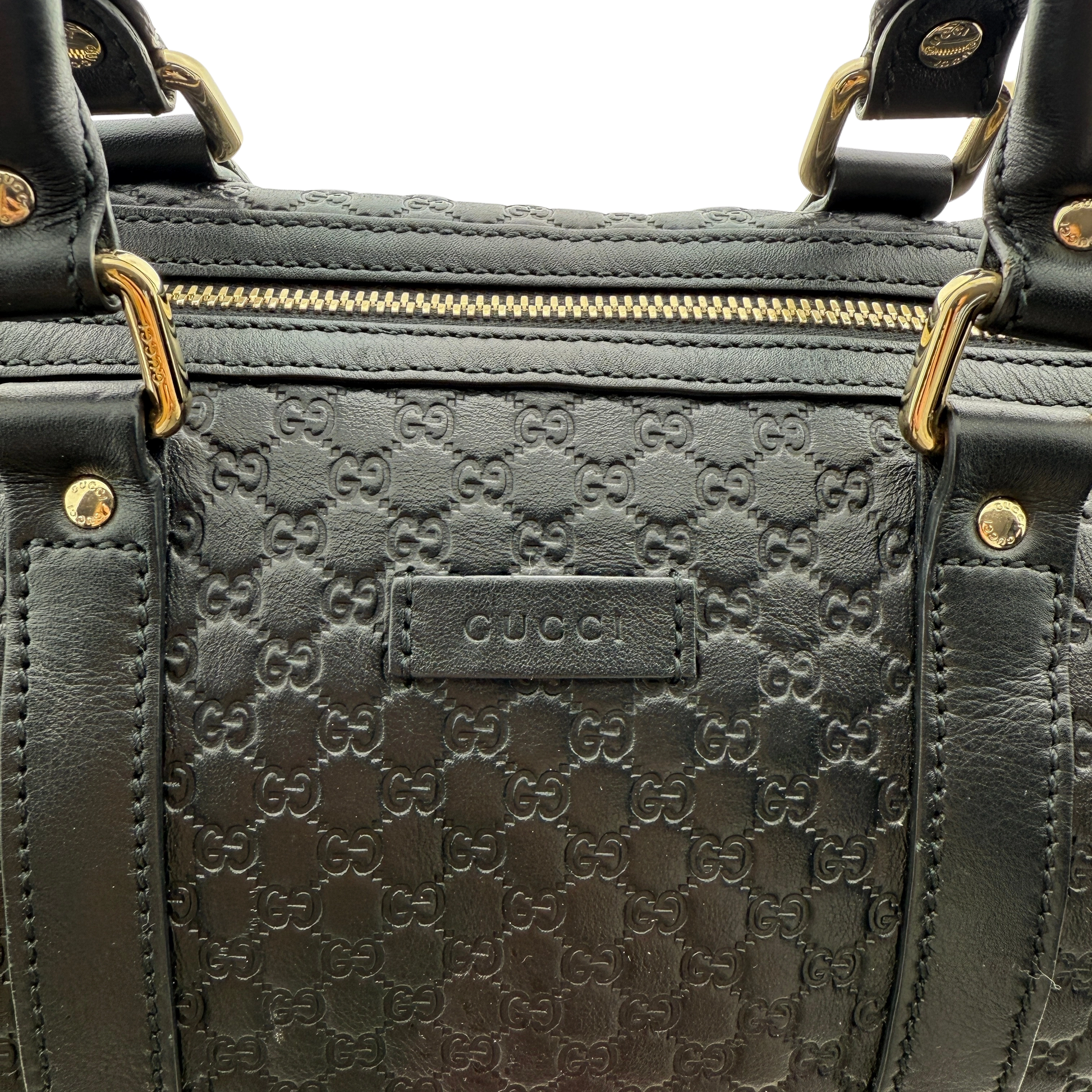 Gucci Microguccissima Boston Bag Schwarz / sehr gut Gucci