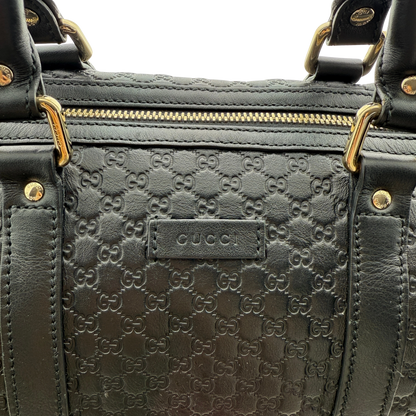 Gucci Microguccissima Boston Bag Schwarz / sehr gut Gucci