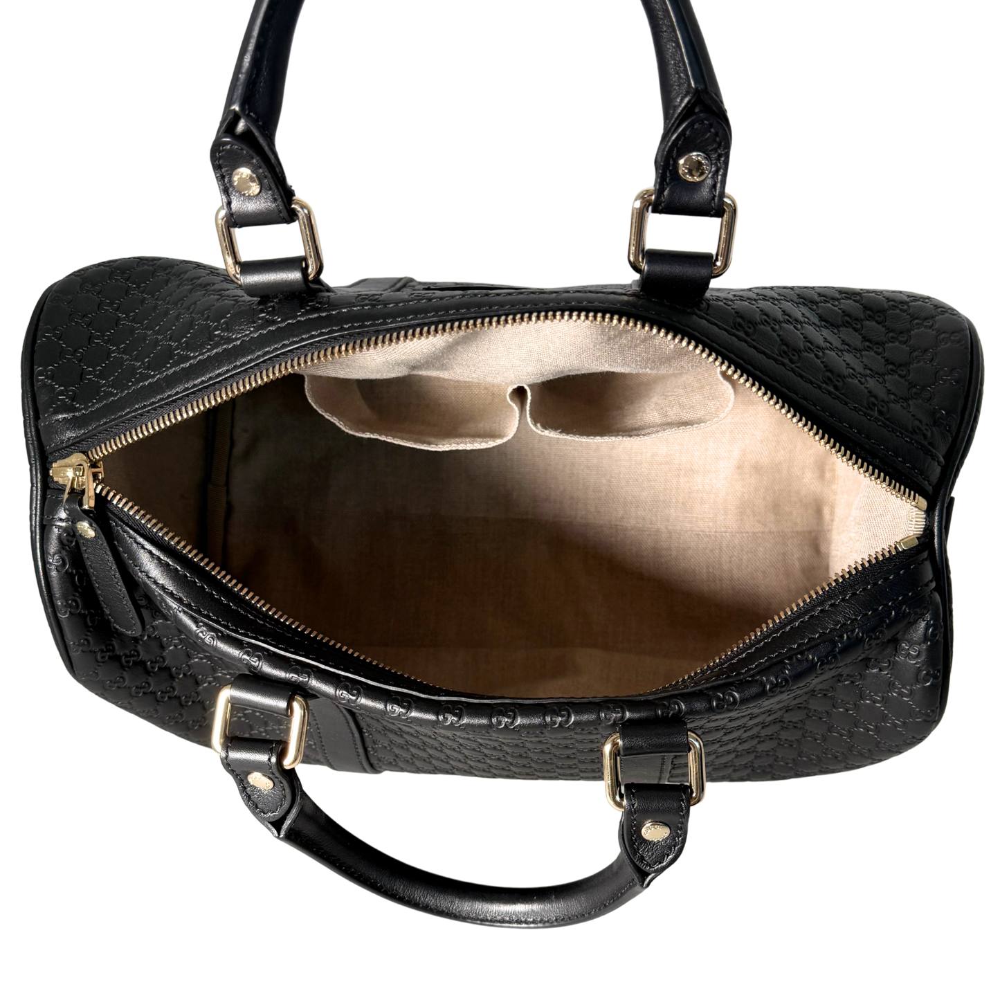 Gucci Microguccissima Boston Bag Schwarz / sehr gut Gucci