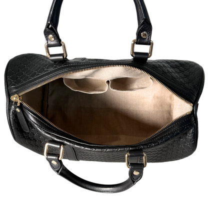 Gucci Microguccissima Boston Bag Schwarz / sehr gut Gucci