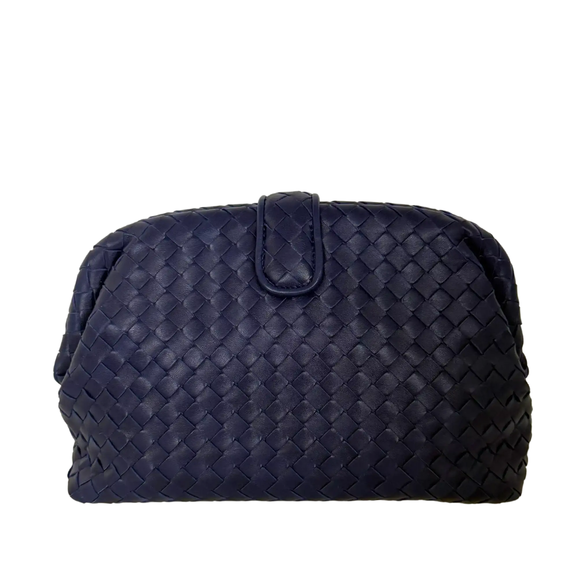 Bottega Veneta The Lauren 1980 Clutch Nappa Intrecciato dunkelblau / sehr gut Bottega Veneta