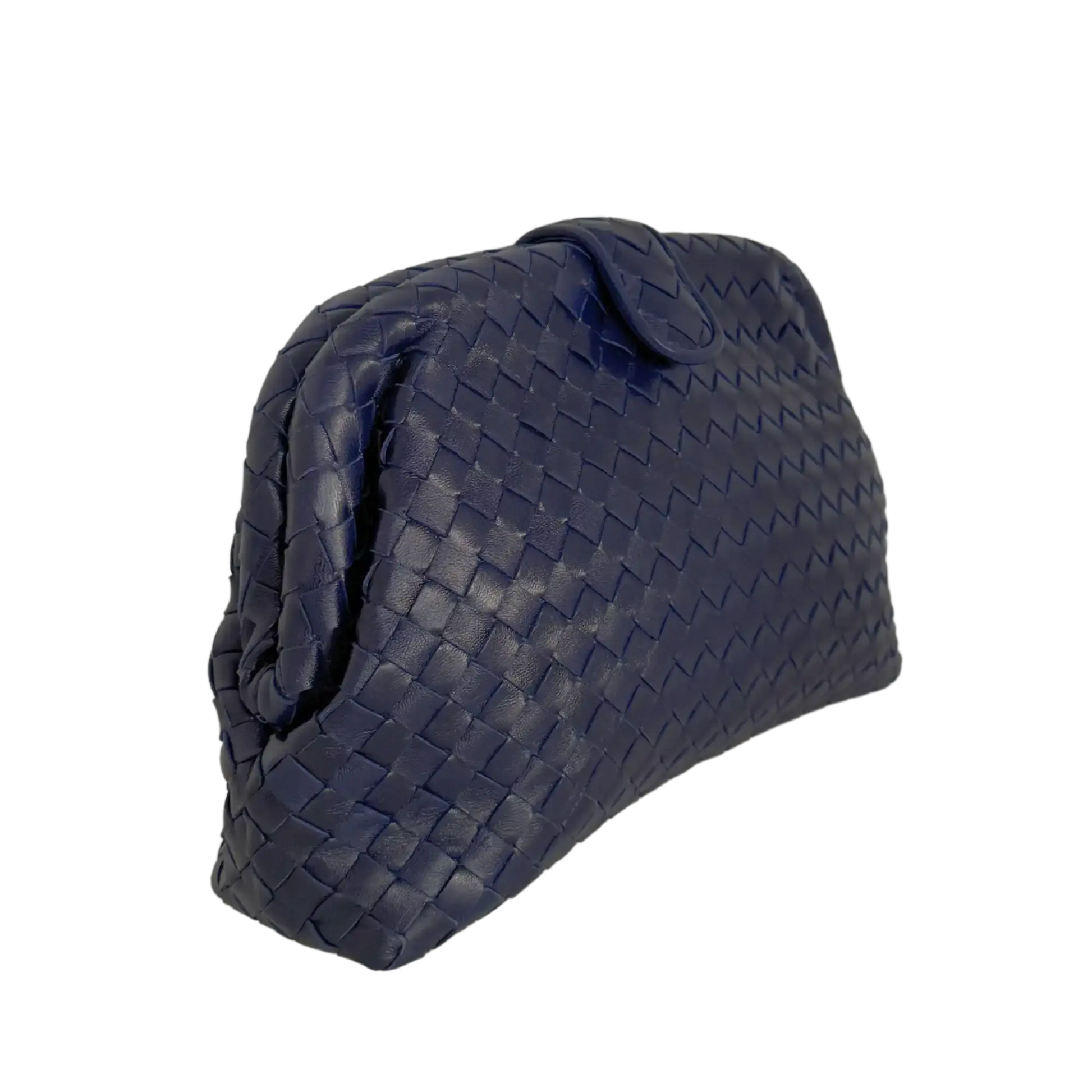 Bottega Veneta The Lauren 1980 Clutch Nappa Intrecciato dunkelblau / sehr gut Bottega Veneta