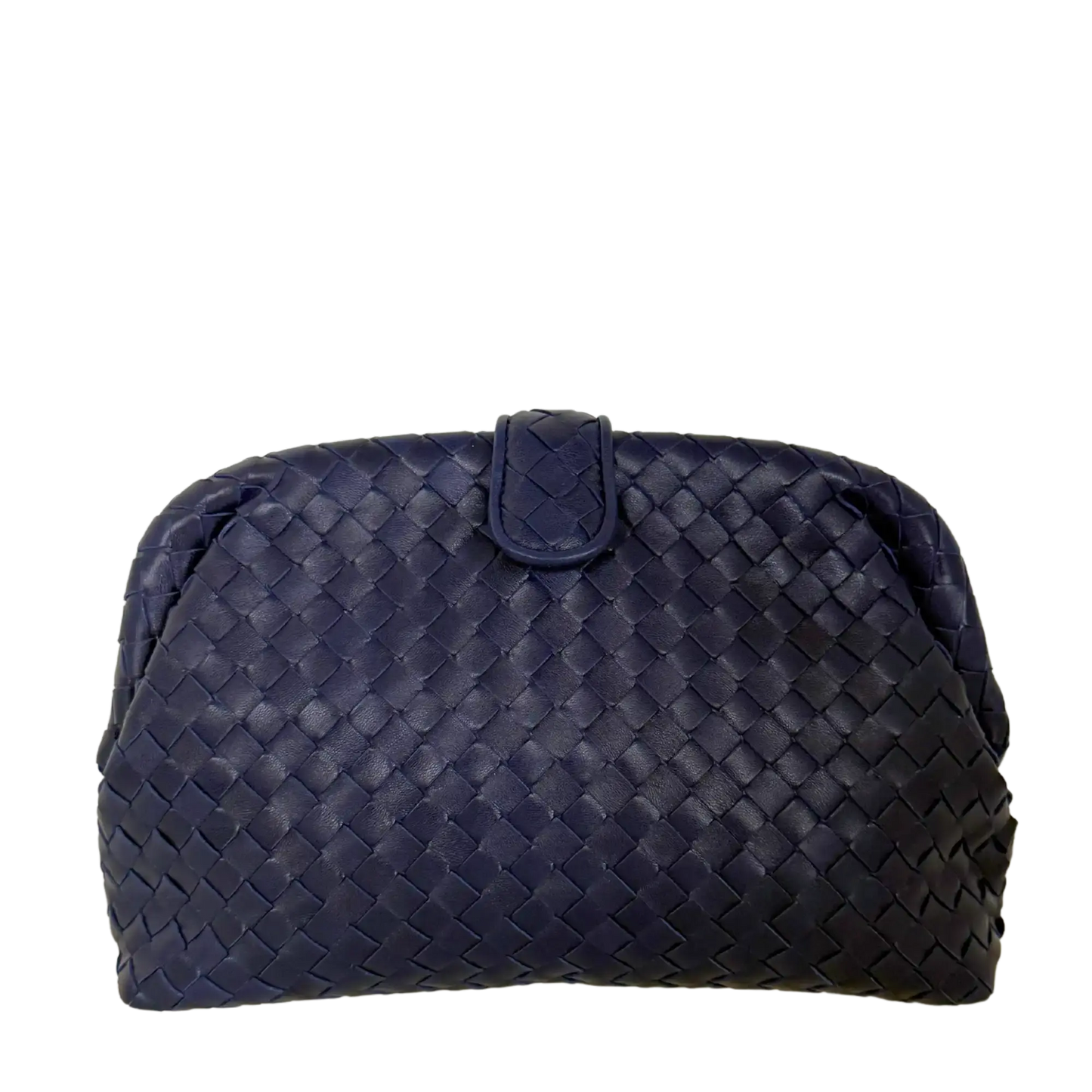 Bottega Veneta The Lauren 1980 Clutch Nappa Intrecciato dunkelblau / sehr gut Bottega Veneta