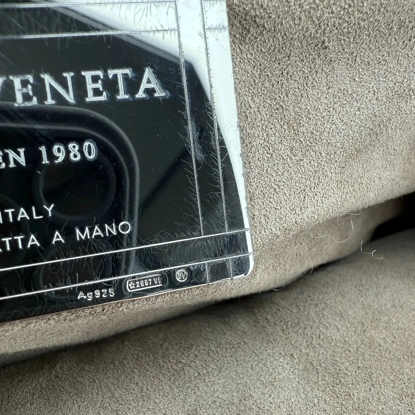 Bottega Veneta The Lauren 1980 Clutch Nappa Intrecciato dunkelblau / sehr gut Bottega Veneta