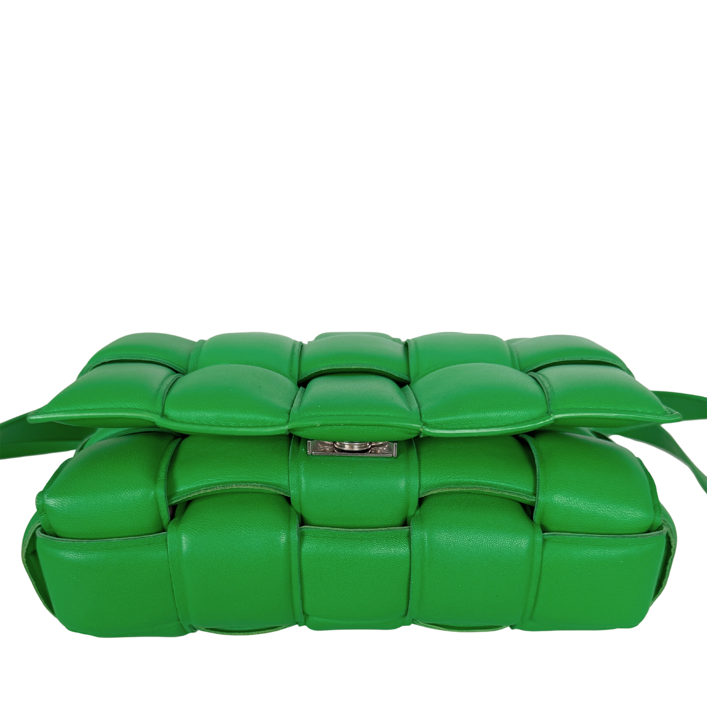 Bottega Veneta Padded Cassette Intrecciato grün / sehr gut Bottega Veneta