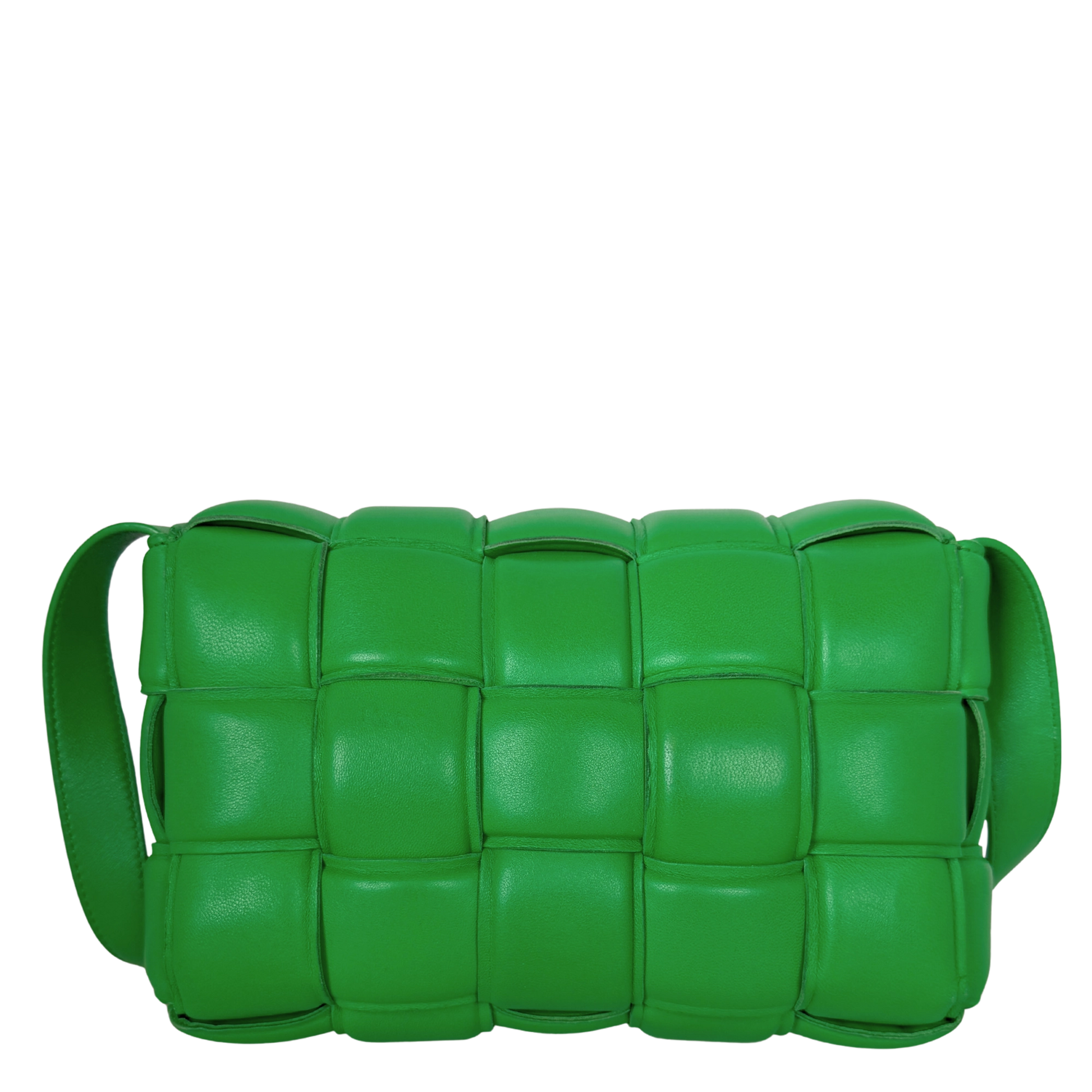 Bottega Veneta Padded Cassette Intrecciato grün / sehr gut Bottega Veneta