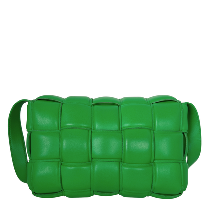 Bottega Veneta Padded Cassette Intrecciato grün / sehr gut Bottega Veneta