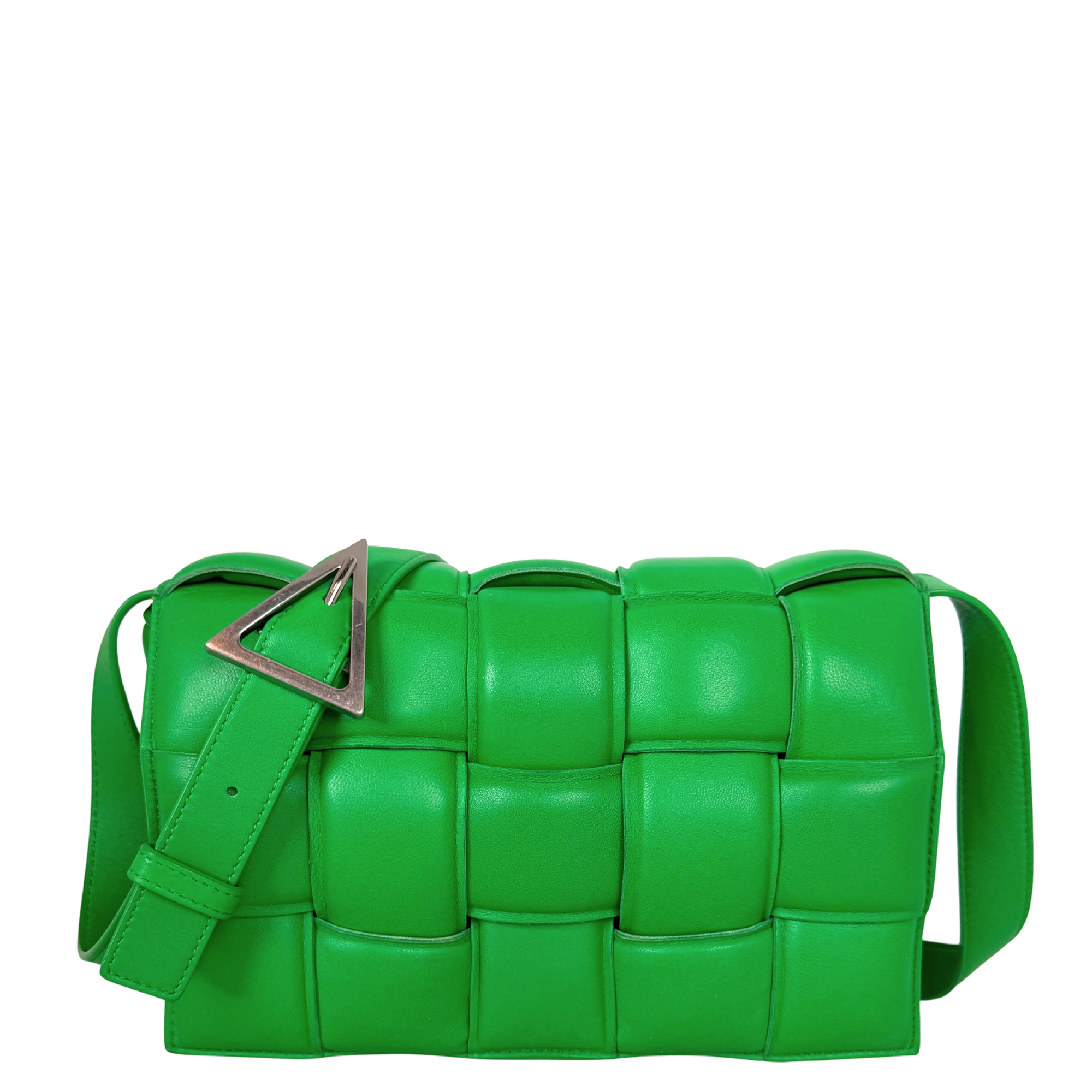 Bottega Veneta Padded Cassette Intrecciato grün / sehr gut Bottega Veneta