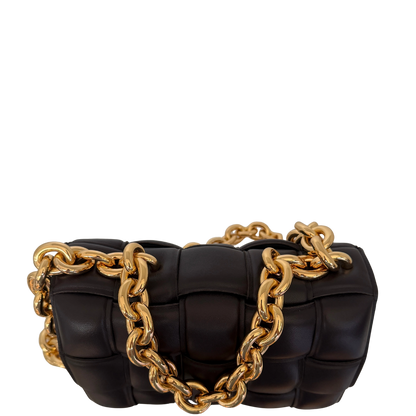 Bottega Veneta Padded Chain Cassette Bag dunkelbraun / sehr gut Bottega Veneta