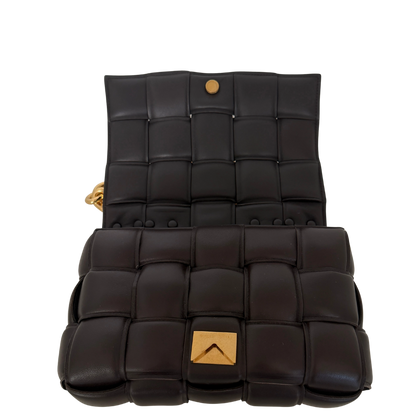 Bottega Veneta Padded Chain Cassette Bag dunkelbraun / sehr gut Bottega Veneta