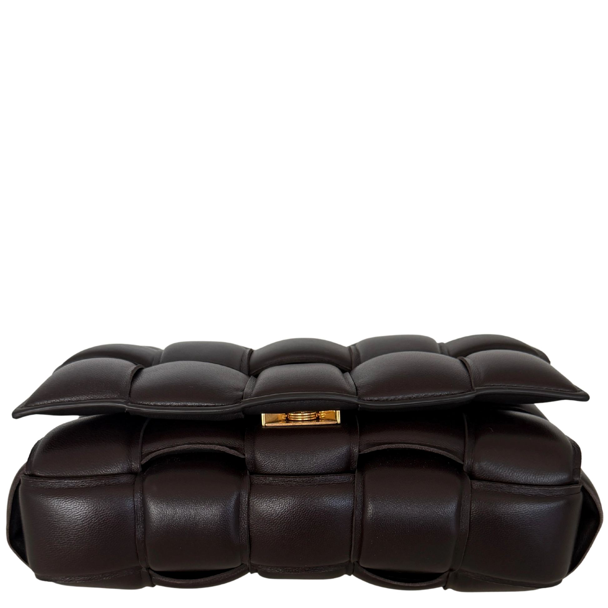 Bottega Veneta Padded Chain Cassette Bag dunkelbraun / sehr gut Bottega Veneta