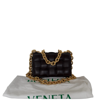 Bottega Veneta Padded Chain Cassette Bag dunkelbraun / sehr gut Bottega Veneta