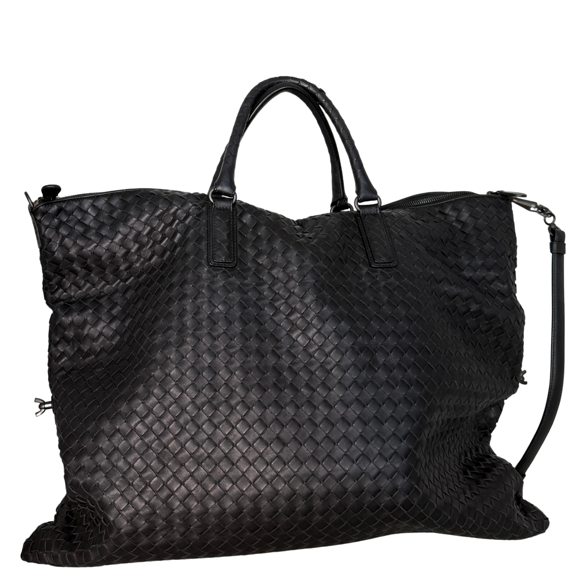 Bottega Veneta Intrecciato Circle Convertible Tasche Schwarz / neuwertig Bottega Veneta