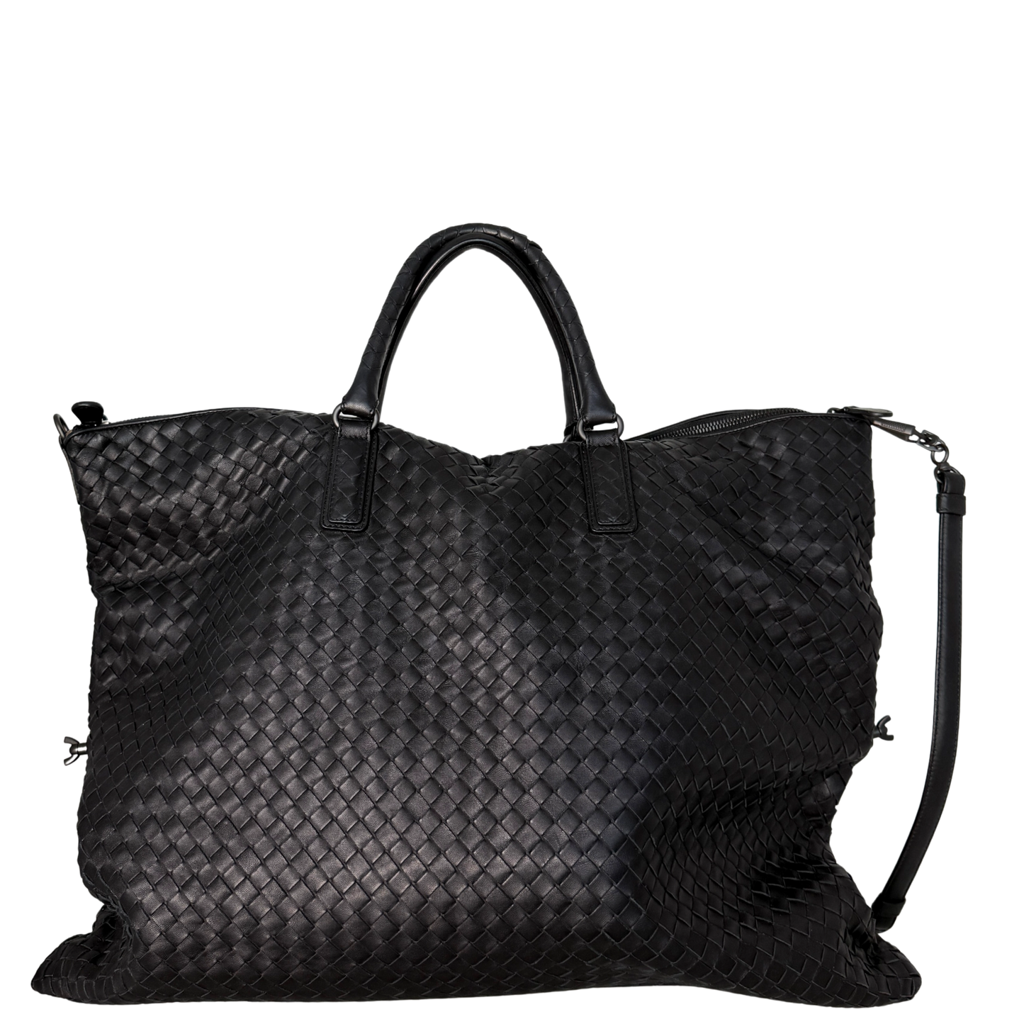 Bottega Veneta Intrecciato Circle Convertible Tasche Schwarz / neuwertig Bottega Veneta