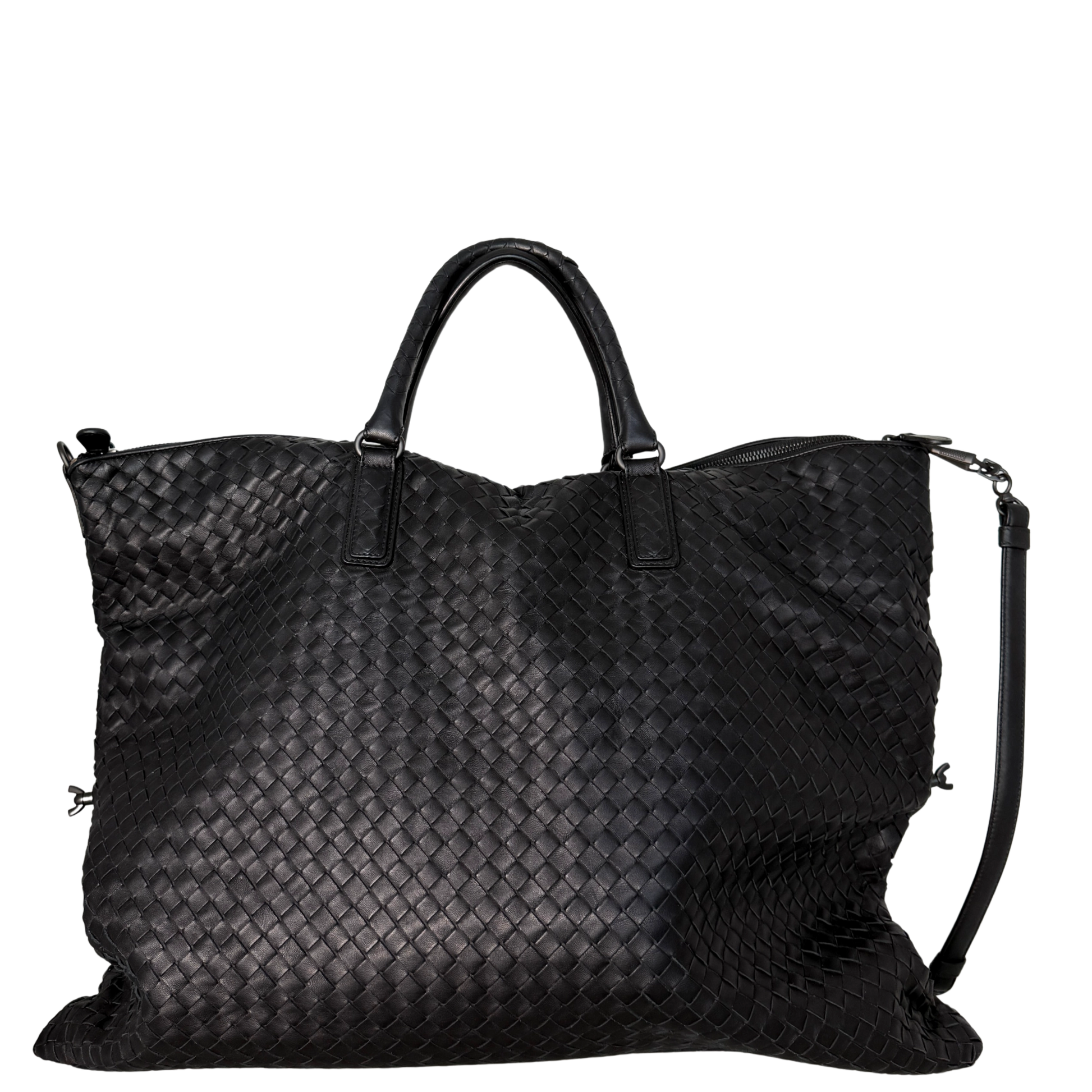 Bottega Veneta Intrecciato Circle Convertible Tasche Schwarz / neuwertig Bottega Veneta