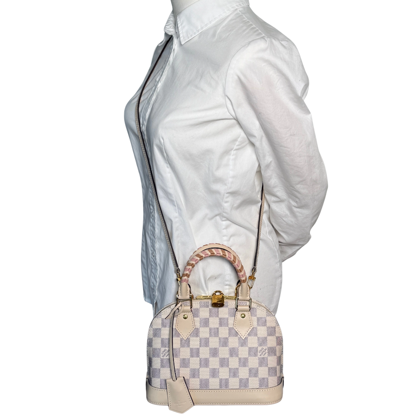 Louis Vuitton Damier Azur Canvas Braided Alma BB Beige / neuwertig Louis Vuitton