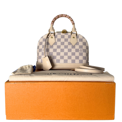 Louis Vuitton Damier Azur Canvas Braided Alma BB Beige / neuwertig Louis Vuitton