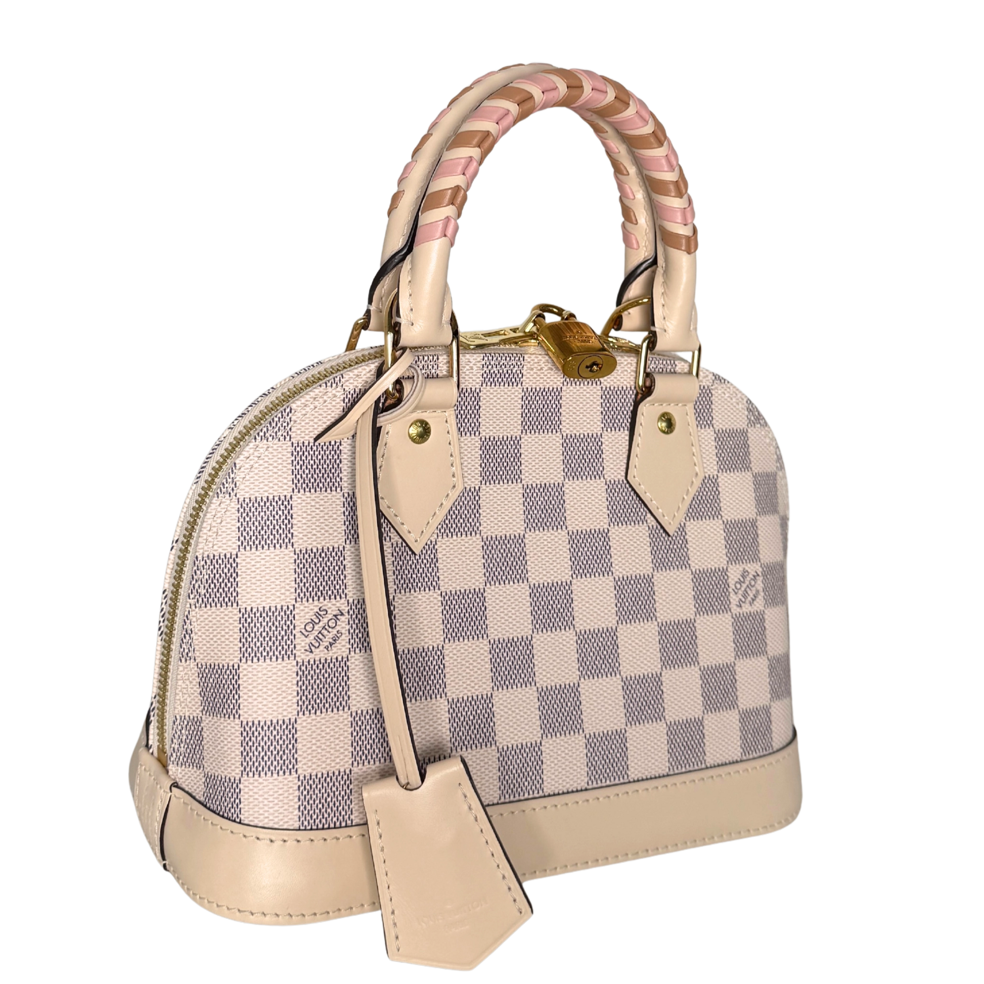 Louis Vuitton Damier Azur Canvas Braided Alma BB Beige / neuwertig Louis Vuitton