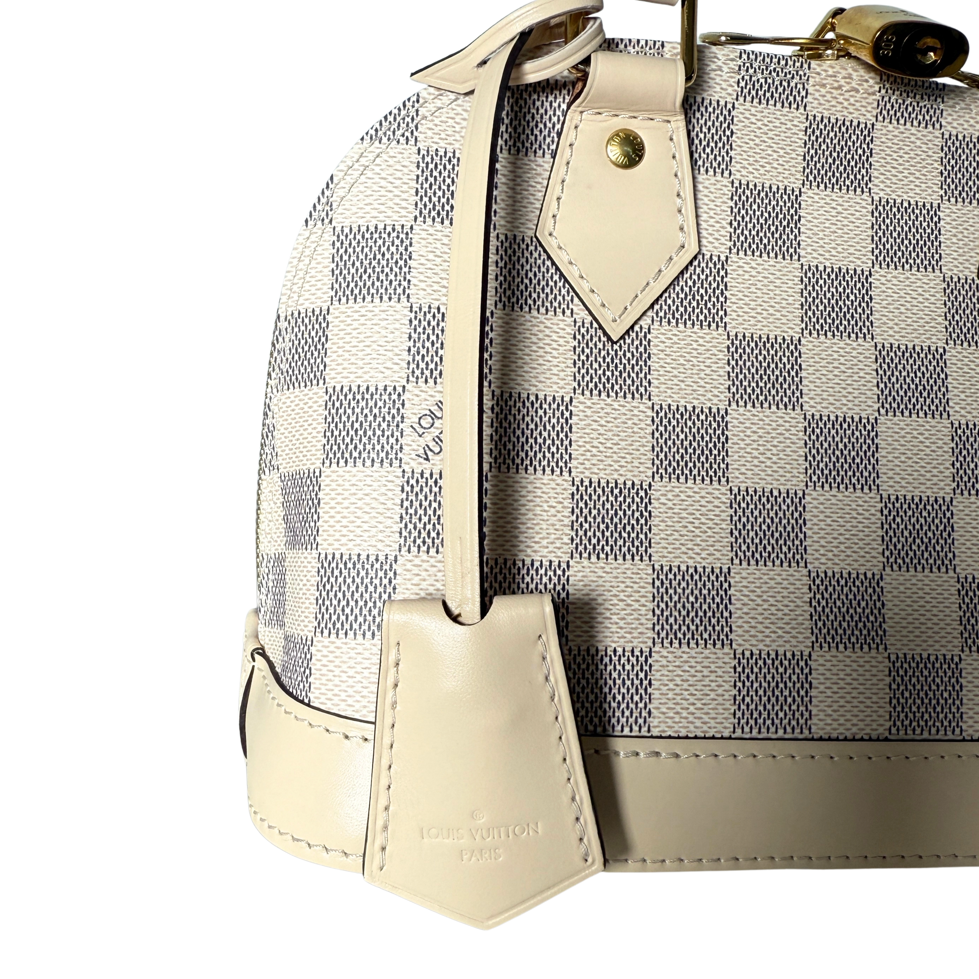 Louis Vuitton Damier Azur Canvas Braided Alma BB Beige / neuwertig Louis Vuitton