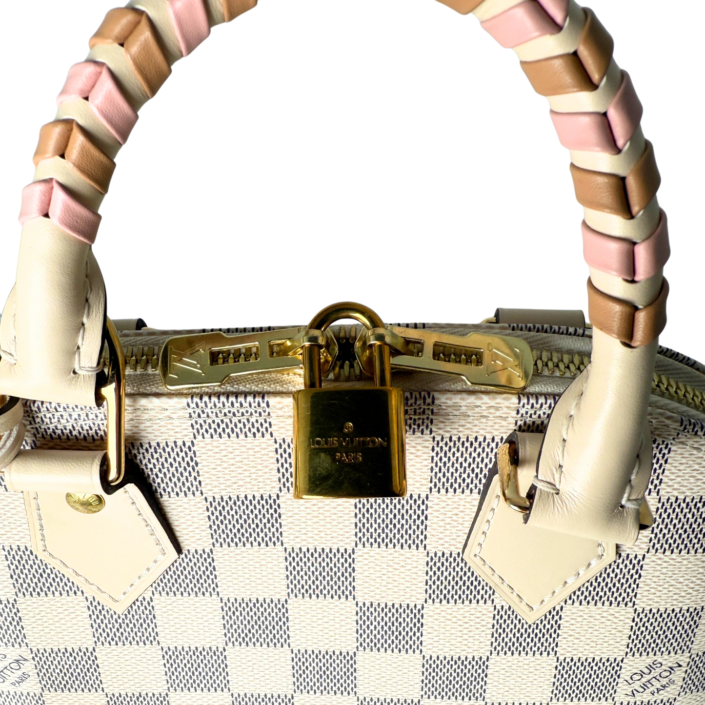 Louis Vuitton Damier Azur Canvas Braided Alma BB Beige / neuwertig Louis Vuitton