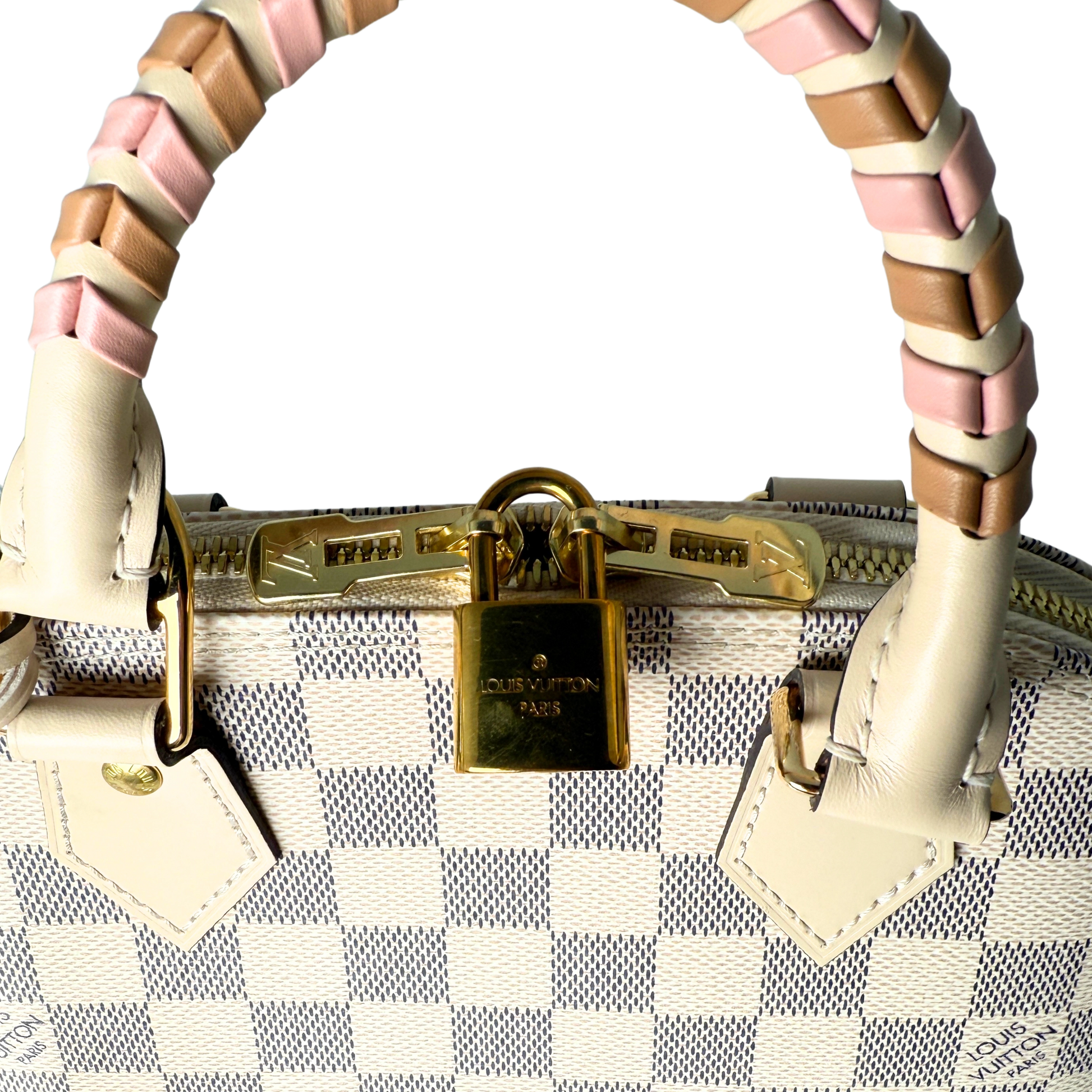 Louis Vuitton Damier Azur Canvas Braided Alma BB Beige / neuwertig Louis Vuitton